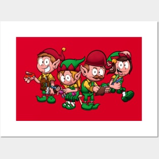 Christmas Worker Elves Posters and Art